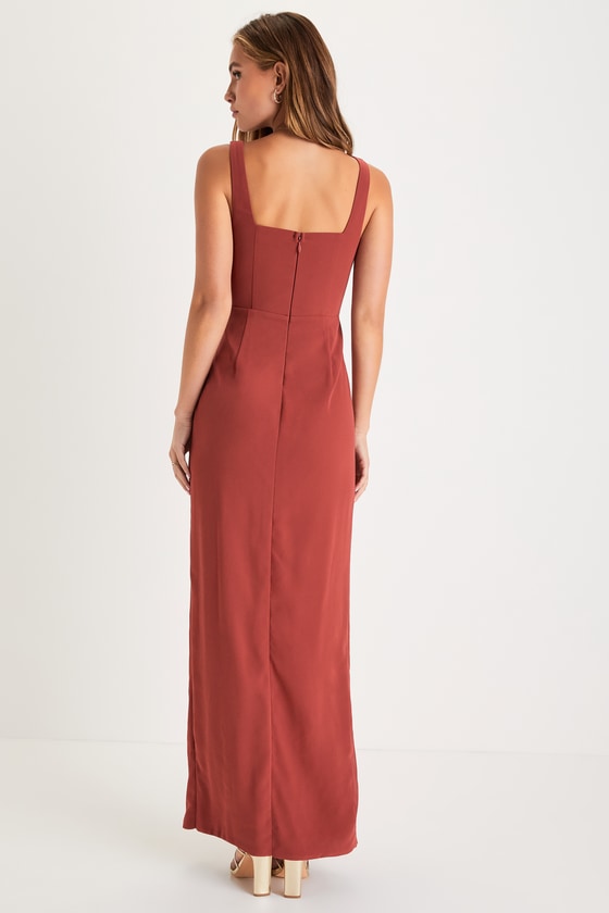 Glamorous Disposition Olive Green Ruched Maxi Dress