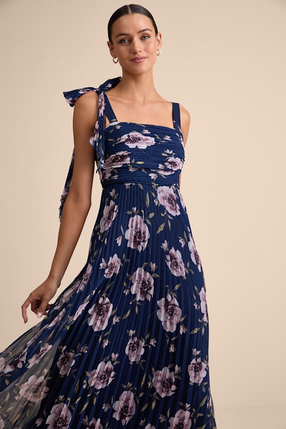 Gorgeous Purpose Pink Satin Pleated Sleeveless Bow Maxi Dress
