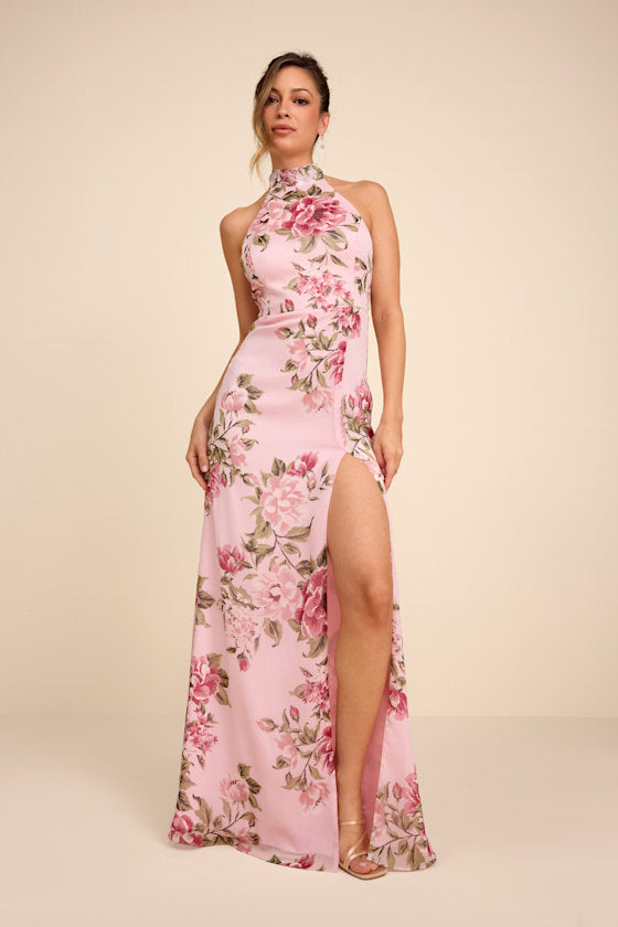 Captured Your Heart White Halter Maxi Dress