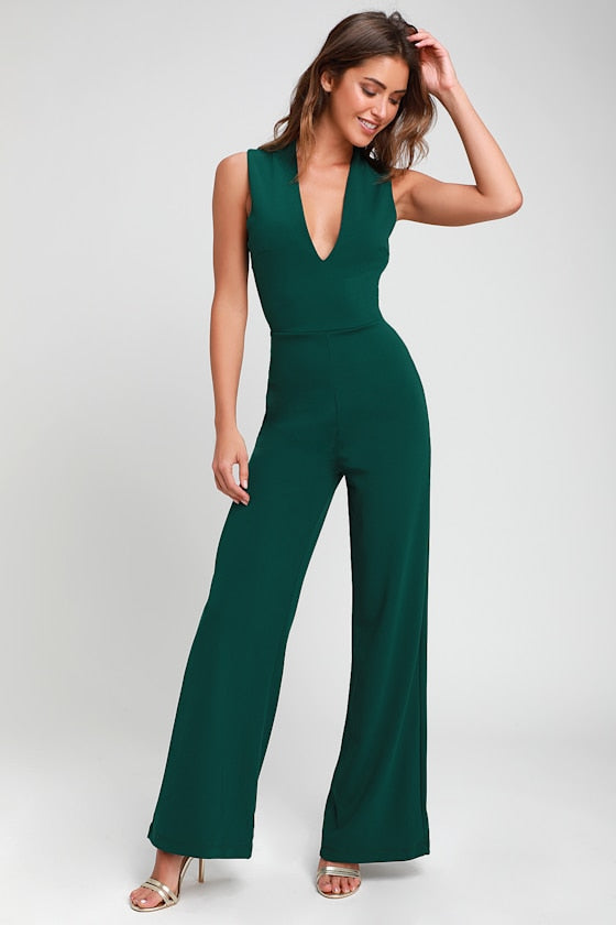 Thinking Out Loud White Backless Jumpsuit