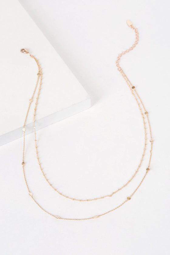 Keep It Dainty 14KT Gold Layered Choker Necklace