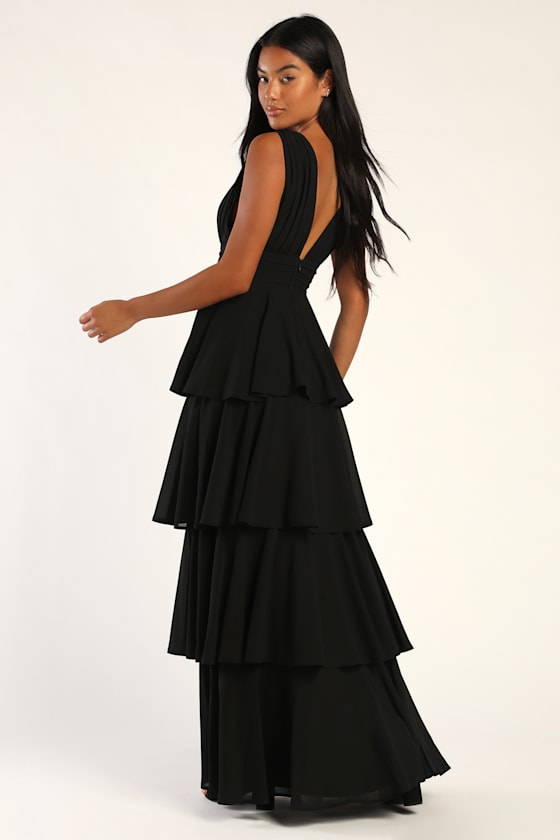 Amazing Evening Lavender Tiered Maxi Dress