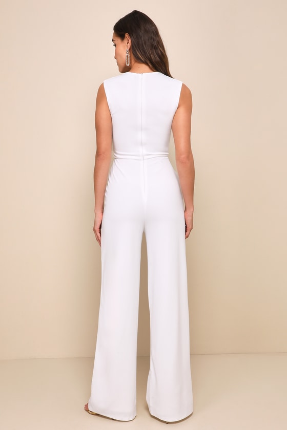 Enticing Endeavors White Jumpsuit #Color_White