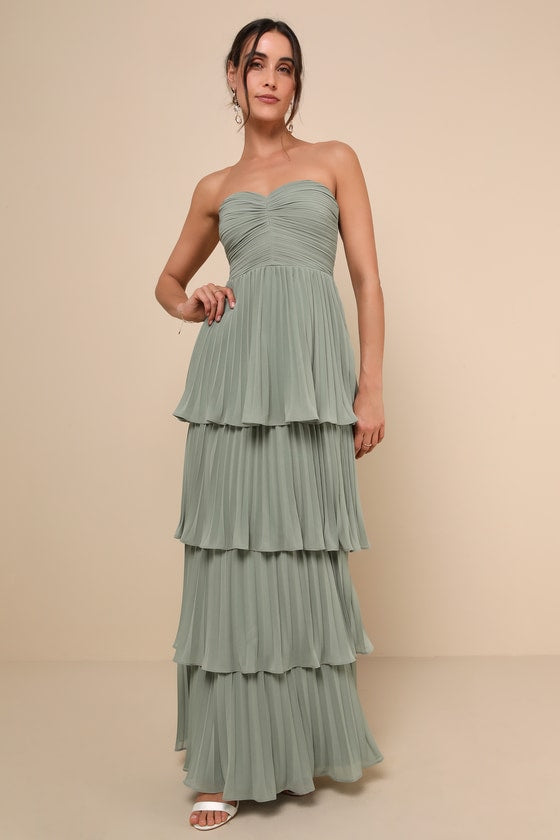 Kianne Blue Striped Cutout Tie-Back Midi Dress