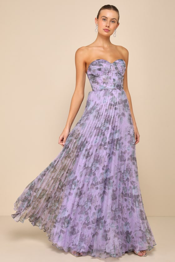 Most Beautiful Day Ivory Multi Floral Print Organza Maxi Dress
