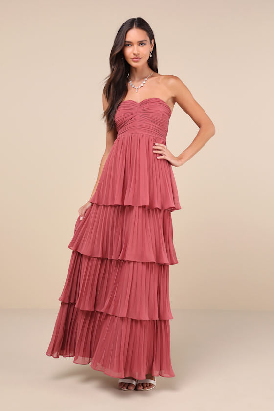 Seriously Sensational White Strapless Tiered Maxi Dress