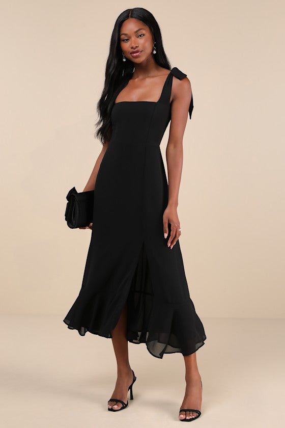 Summer Invite White and Pink Toile Tie-Strap Tiered Midi Dress