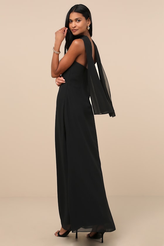 Rawya Red Orange Strapless Maxi Dress and Scarf Set