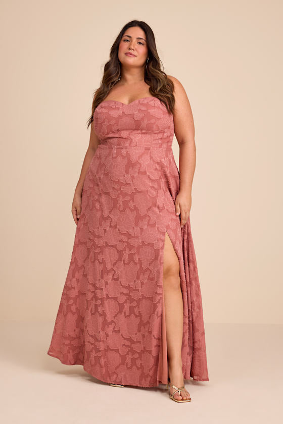 Garden of Romance Rusty Rose Burnout Maxi Dress #Color_Rusty Rose