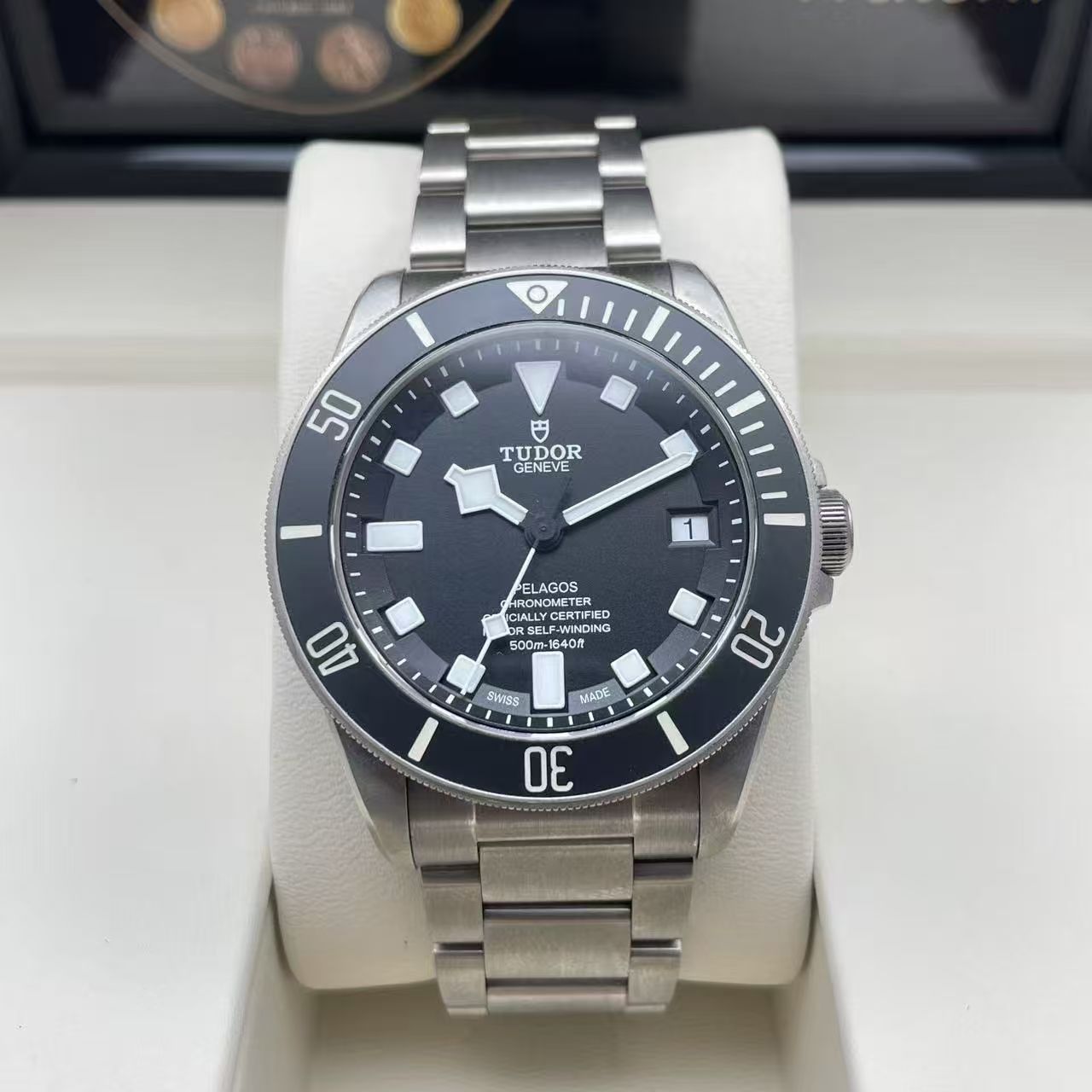 Black mechanical watch