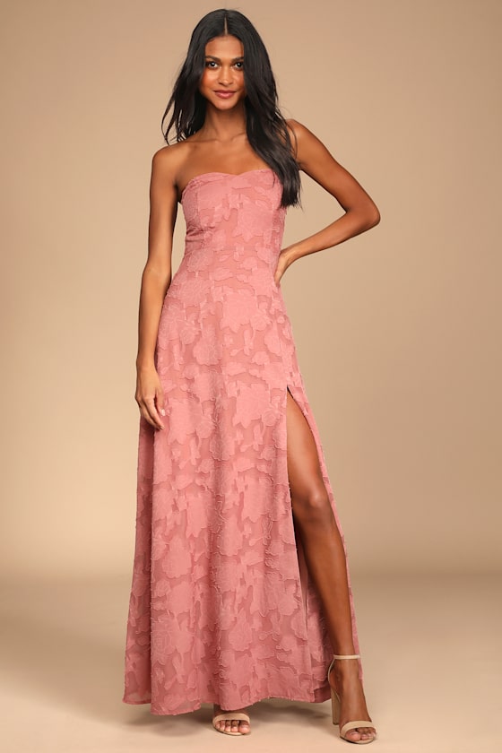 Garden of Romance Rusty Rose Burnout Maxi Dress #Color_Rusty Rose