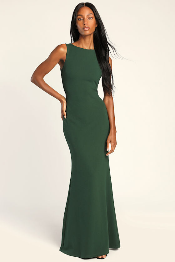 Love In Your Eyes Black Knotted Mermaid Maxi Dress